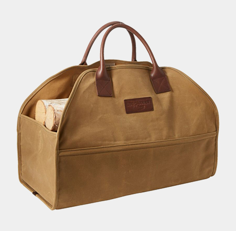 Waxed Canvas Log Carrier