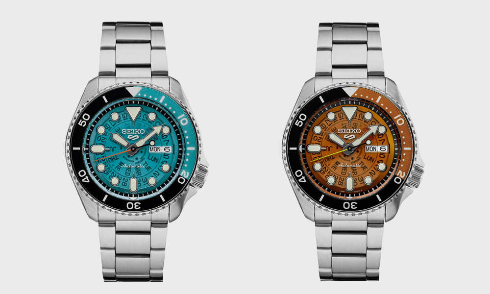 Seiko 5 Sports Time Sonar SRPJ45 and SRPJ47