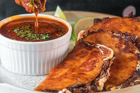 The Juiciest Homemade Birria Quesa Tacos