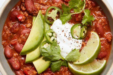 Simple Turkey Chili With All the Toppings