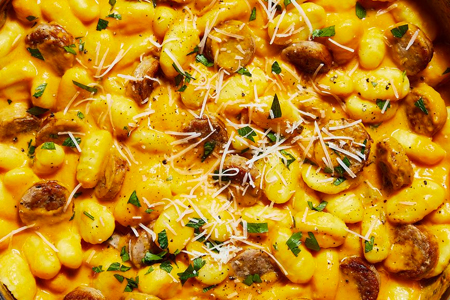 Creamy Pumpkin Gnocchi With Italian Sausage