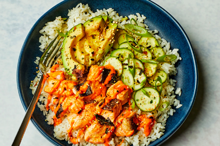 Spicy Salmon Roll Bowl