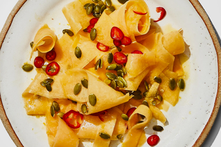 Raw Butternut Squash Ribbon Salad