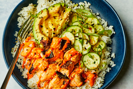 Spicy Salmon Roll Bowl