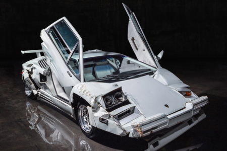 The Crashed Lamborghini Countach from The Wolf of Wall Street Is Up for Auction