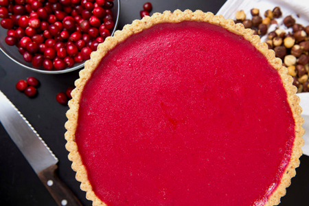 Cranberry Curd Tart