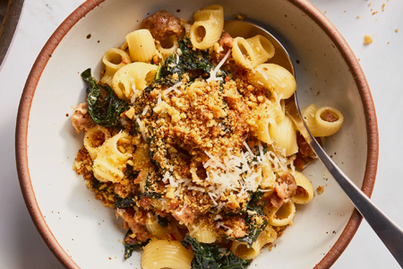Weeknight Pasta With Stuffing Crumbs