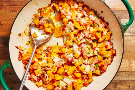 Cheesy Bacon Butternut Squash