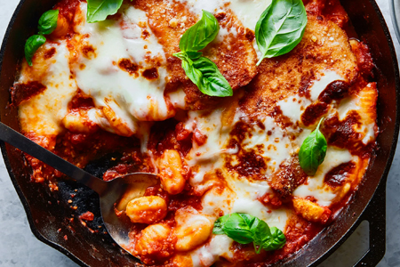 Skillet Chicken Parmesan With Gnocchi
