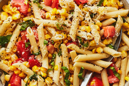 Pasta Salad With Corn and Tomatoes