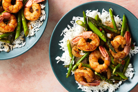 Quick Shrimp and Asparagus Stir-Fry