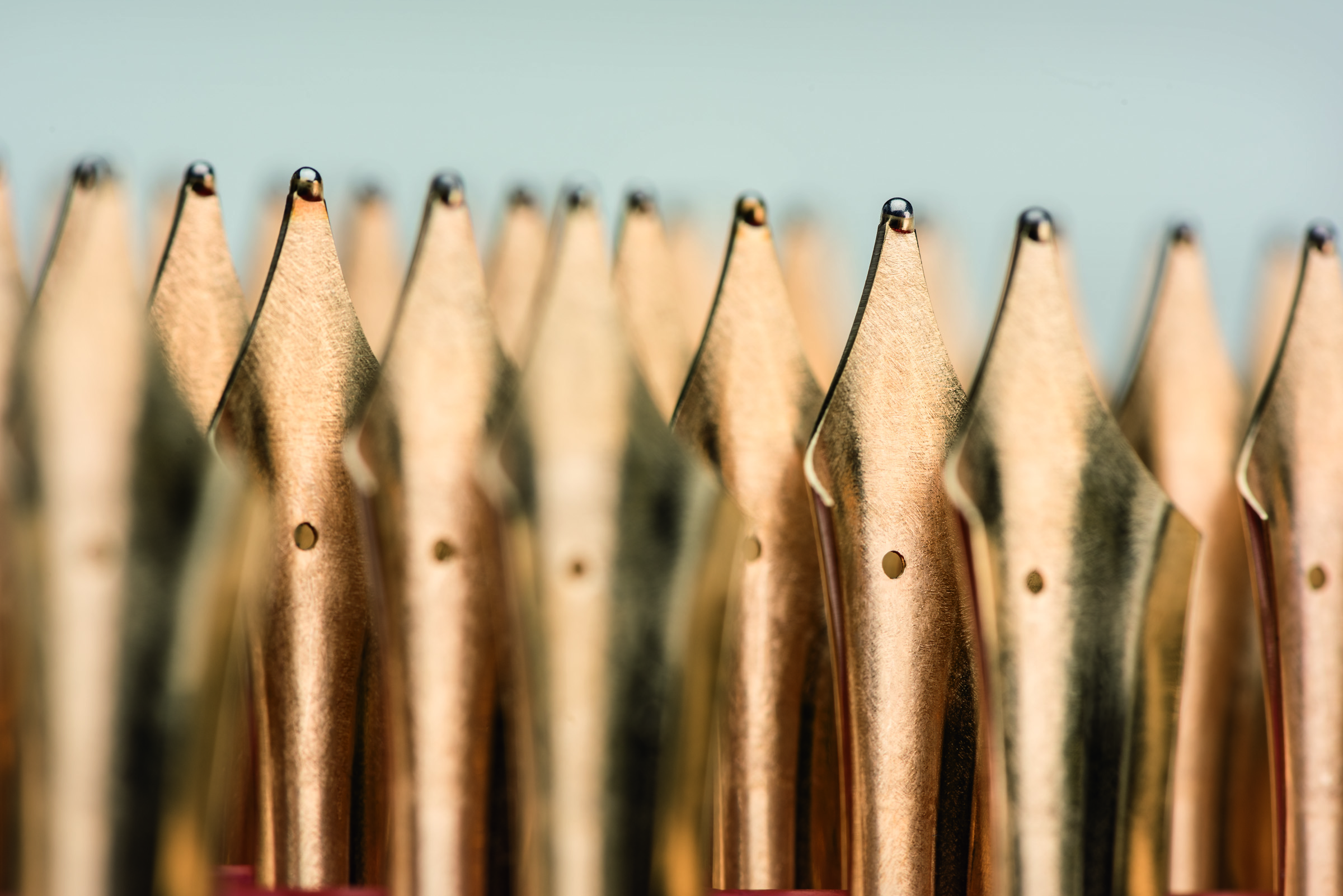 The classic Montblanc Meisterstück is a fountain pen, featuring that iconic nib with a sharp point for writing.