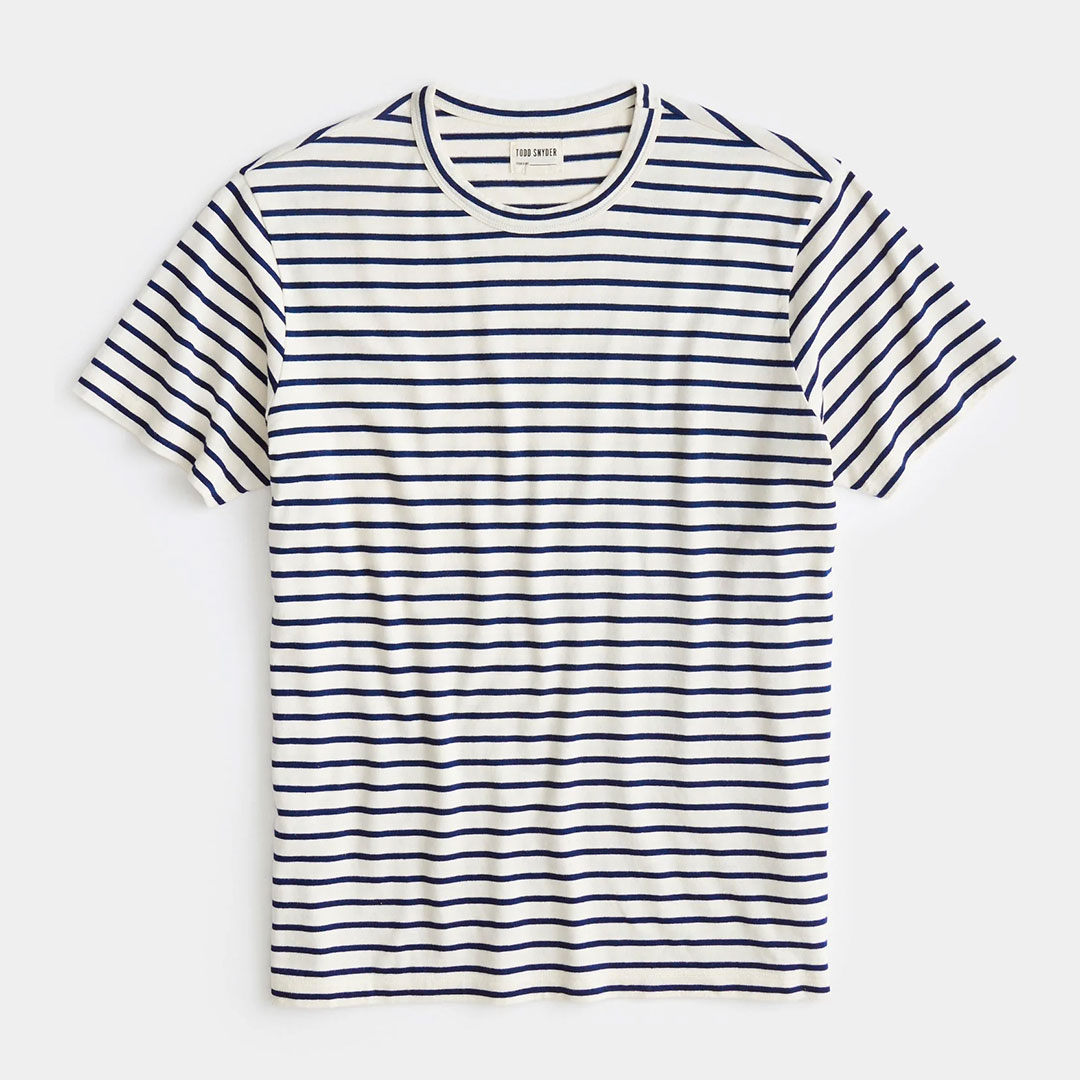 Todd Snyder Issued By: Japanese Nautical Stripe Short Sleeve Tee - 31% Off