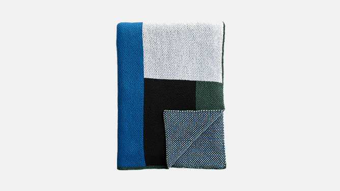 Sonia Cobalt Knit Throw Blanket