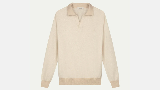 Aurélien Cashmere Jacquard Polo Sweater