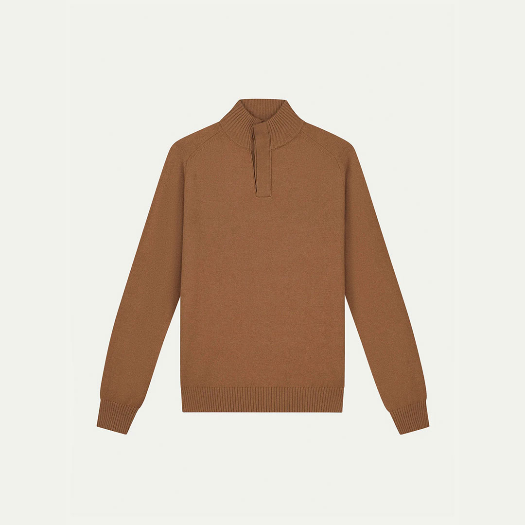 Aurelien Caramel City Button Sweater - 30% Off