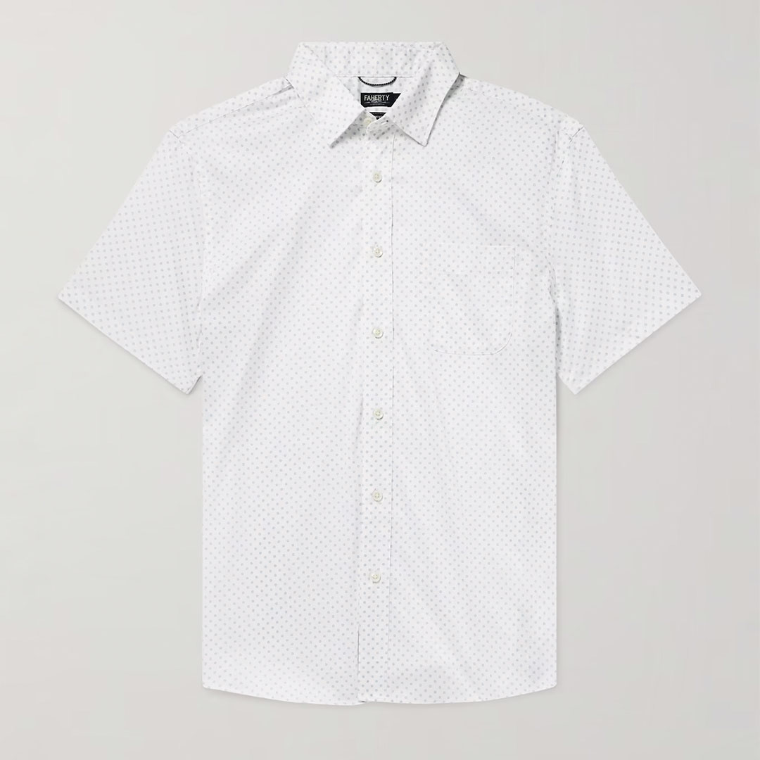 Faherty Movement Printed Supima Cotton-Blend Shirt - 70% Off