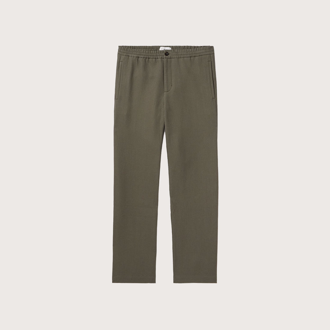 MR P. Edward Straight-Leg Waffle-Knit Organic Cotton Suit Trousers - 40% Off