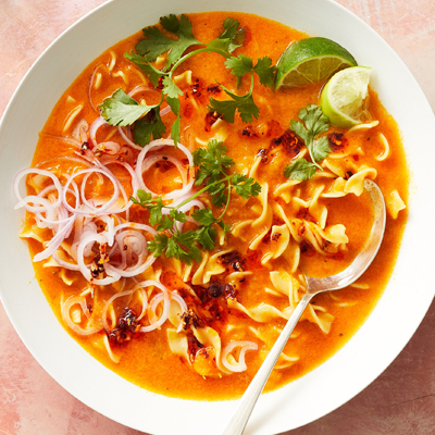 Creamy Butternut Squash and Coconut Noodle Soup