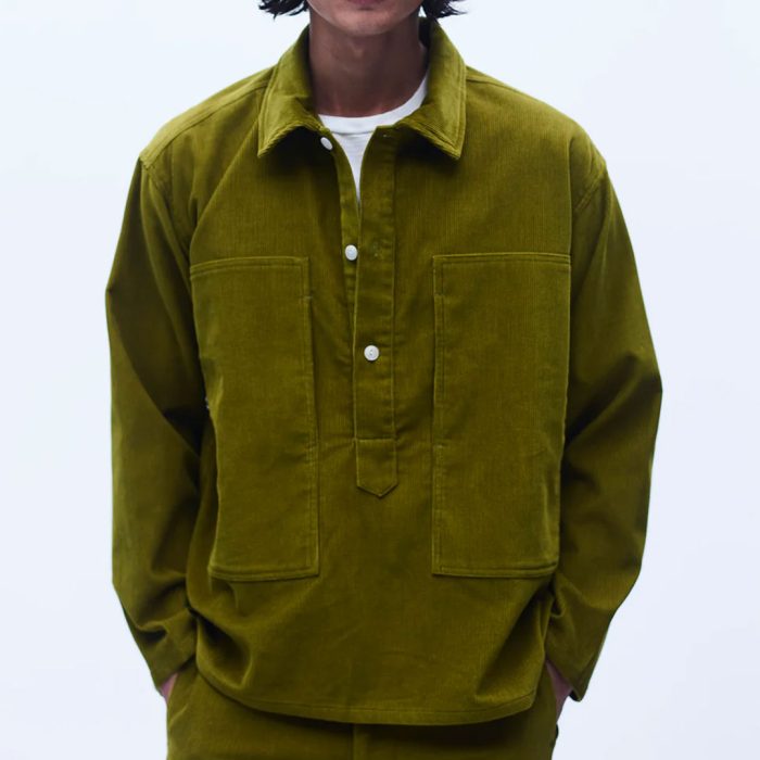 Blluemade-Naval-Pullover-in-Olive-Oil-Corduroy