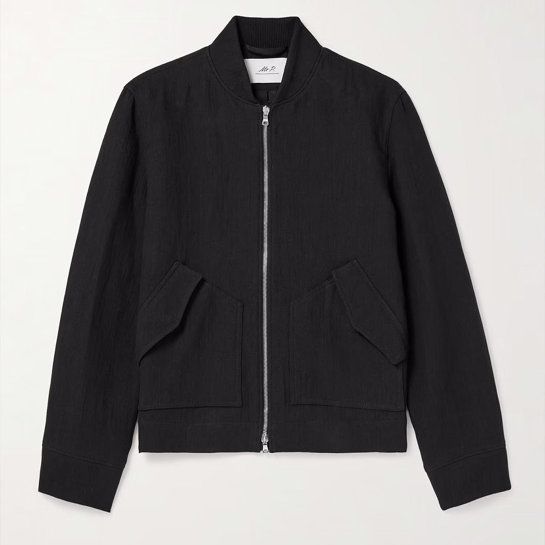 MR P. Cotton and Linen-Blend Bomber Jacket - 50% Off