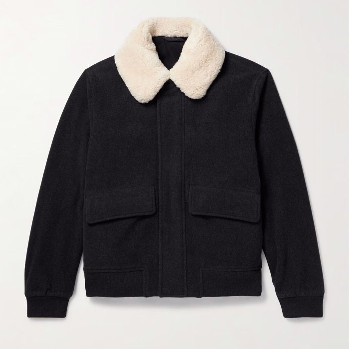 MR-P.-Shearling-Trimmed-Wool-Blend-Felt-Bomber-Jacket
