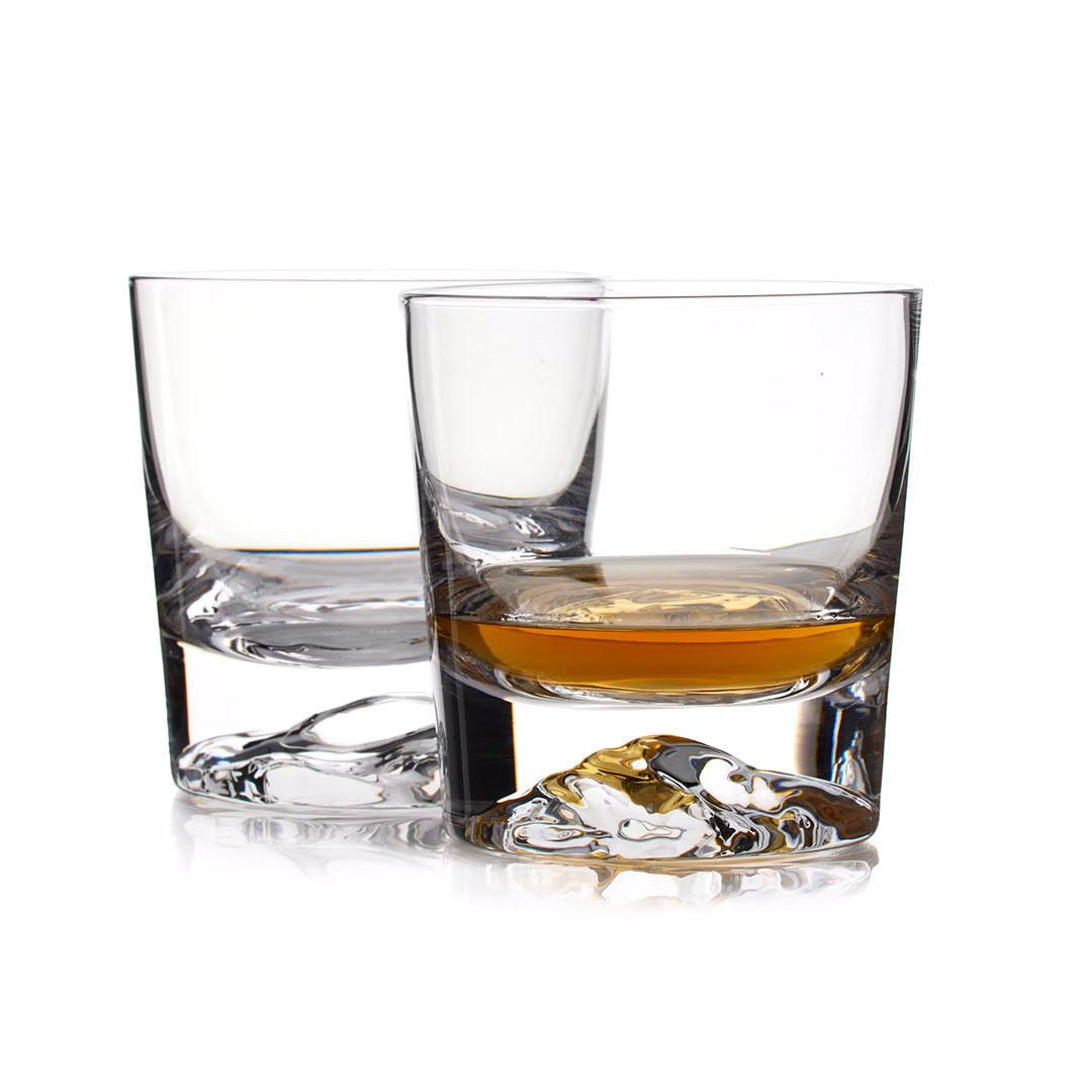 Whiskey Peaks Half Dome Heavy Bottom Glass - 45% Off