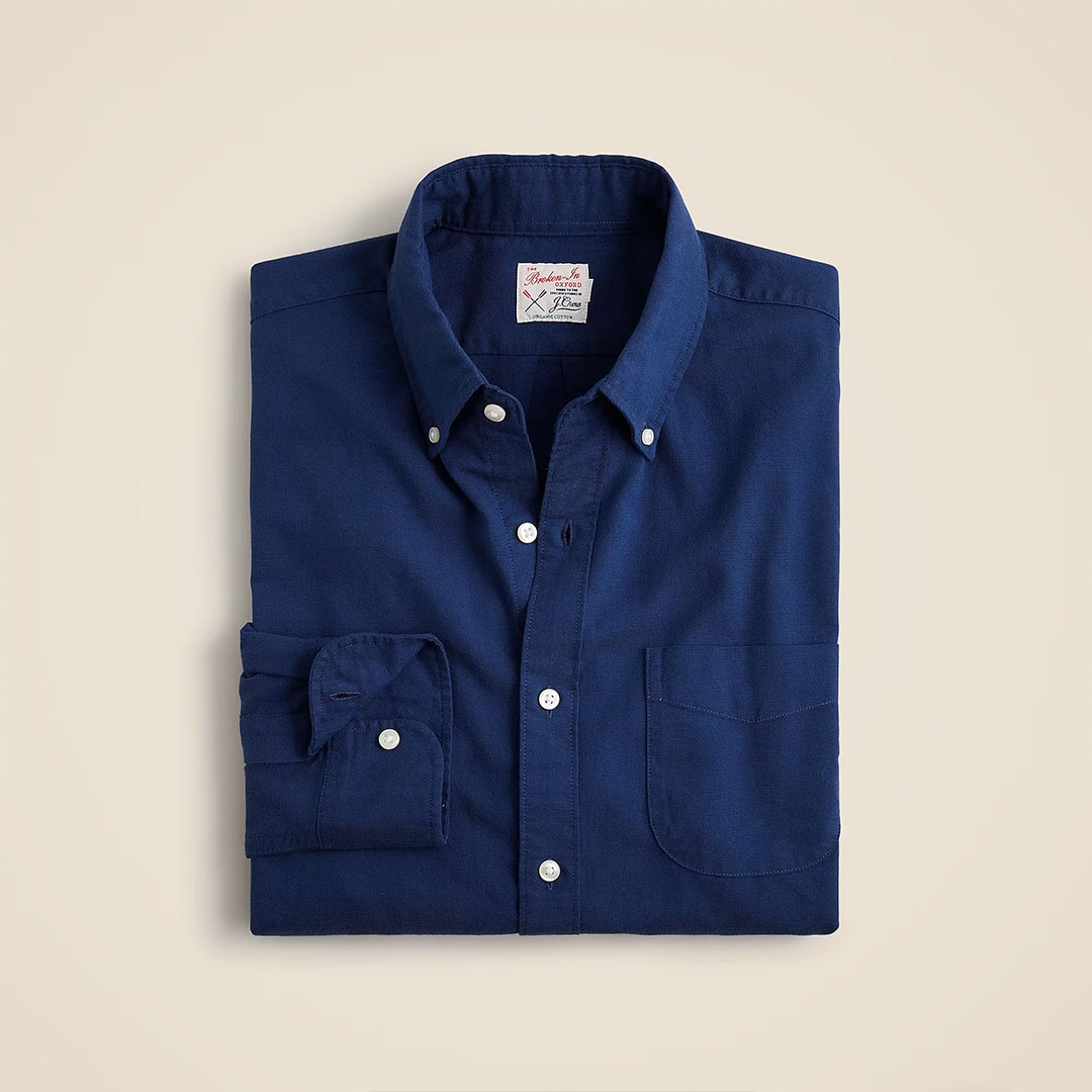 J. Crew Broken-in Organic Cotton Oxford Shirt - 62% Off