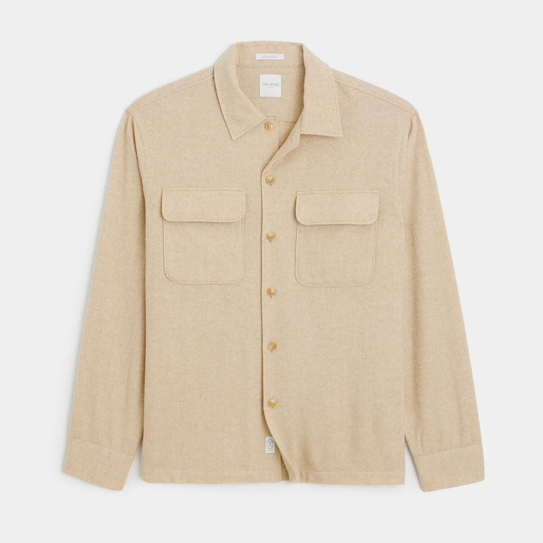Todd Snyder Classic Fit Italian Wool Cashmere Field Shirt - 39% Off