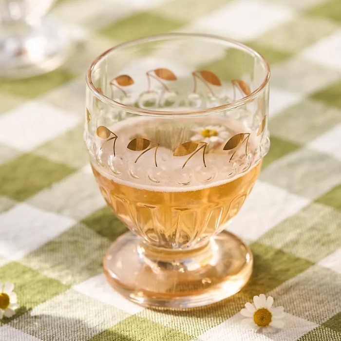 Anthropologie Clara Icon Glass Goblets, Set of 4