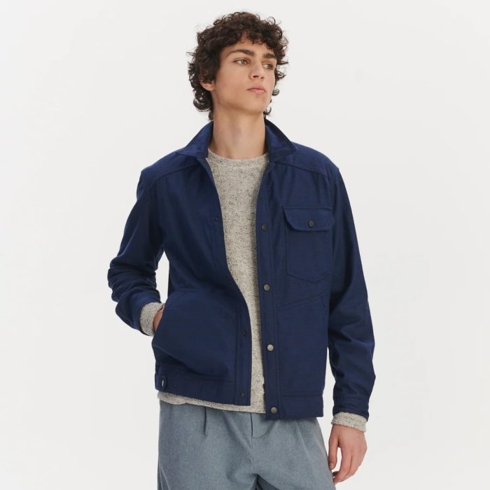 Delikatessen French Workwear Jacket in a Tonal Chequered Cotton