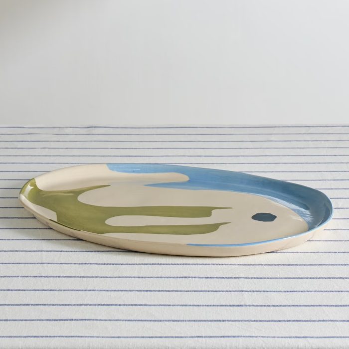 The Conran Shop Serenity Painted Glazed Stoneware Platter
