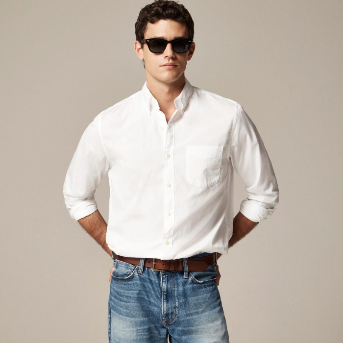 J. Crew Secret Wash Cotton Poplin Shirt