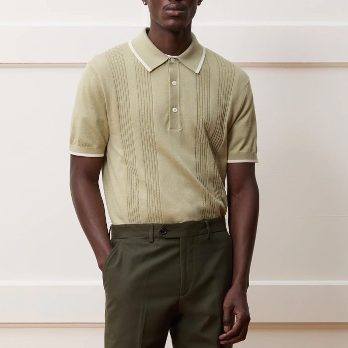Todd Snyder Silk-Cotton Tipped Sweater Polo
