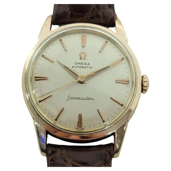 Omega Seamaster 14704 SC 34mm Rose Gold Capped Mens Automatic 1960s RA577