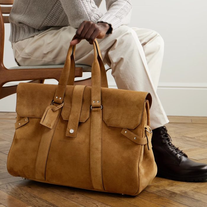 Brunello Cucinelli Suede Weekend Bag