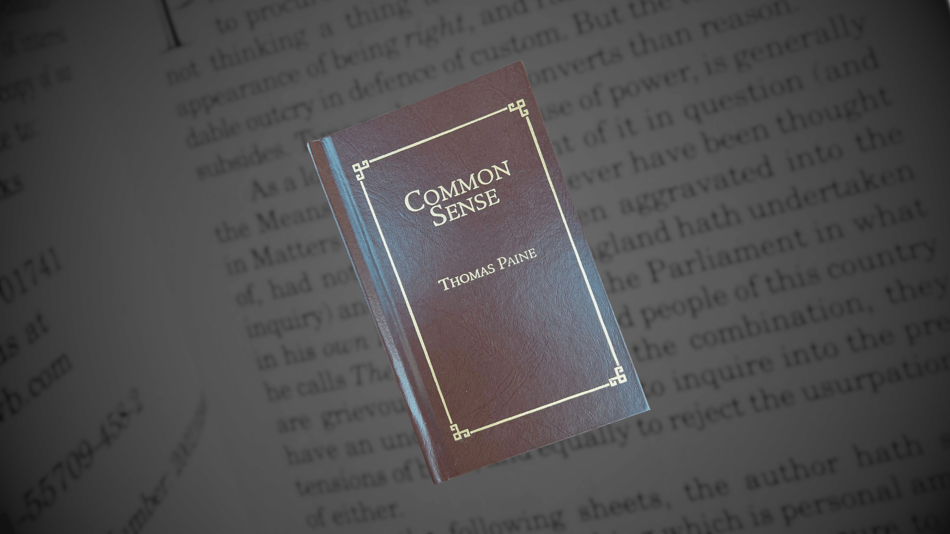Common Sense Book by Thomas Paine