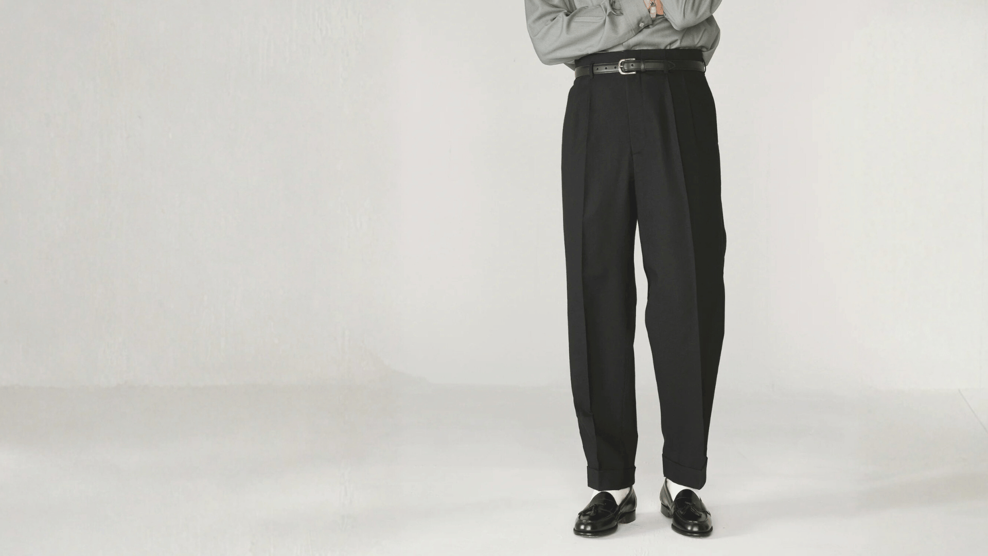 Scott Fraser Collection Black Wool Empire Waist Trousers