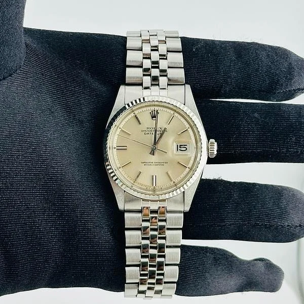 Rolex 36mm Datejust Fluted Bezel Jubilee Steel Silver Dial