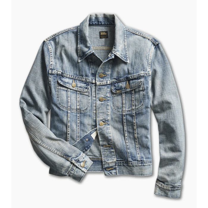 RRL Lot 271 Denim Trucker Jacket Leeland Wash